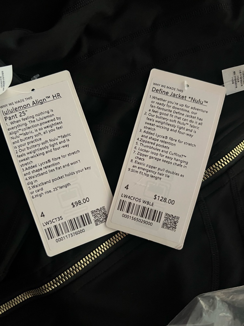 lululemon Black Zip Hoodie Set in Packaged Presentation - Picture 3 of 3